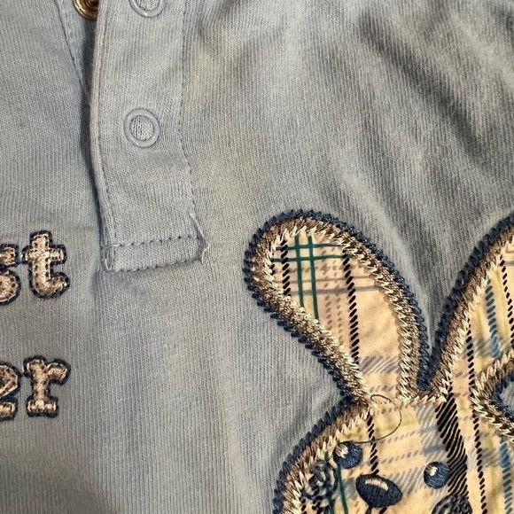 Koala Kids Boys 6-9 Month Short Sleeve Easter Onesie - Picture 2 of 4